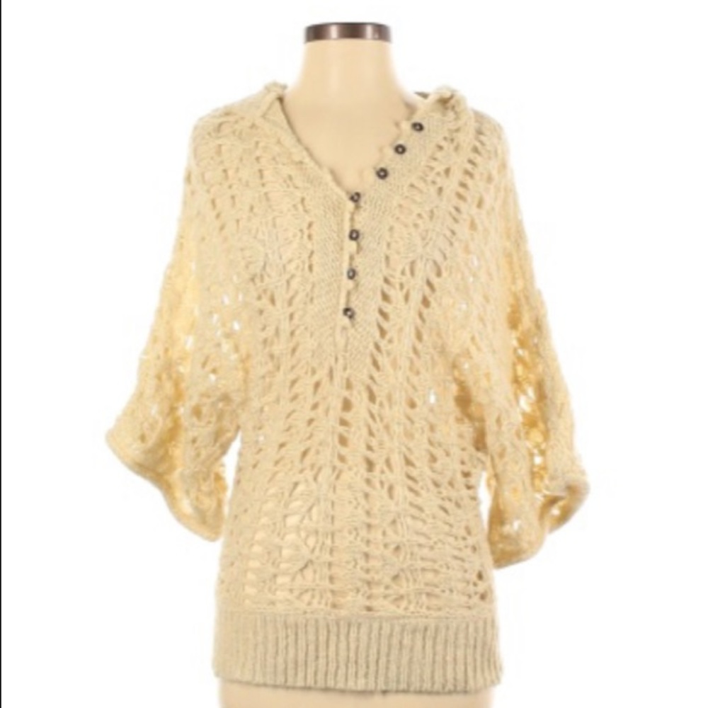 Free People Fringe 3/4 sleeve Pullover